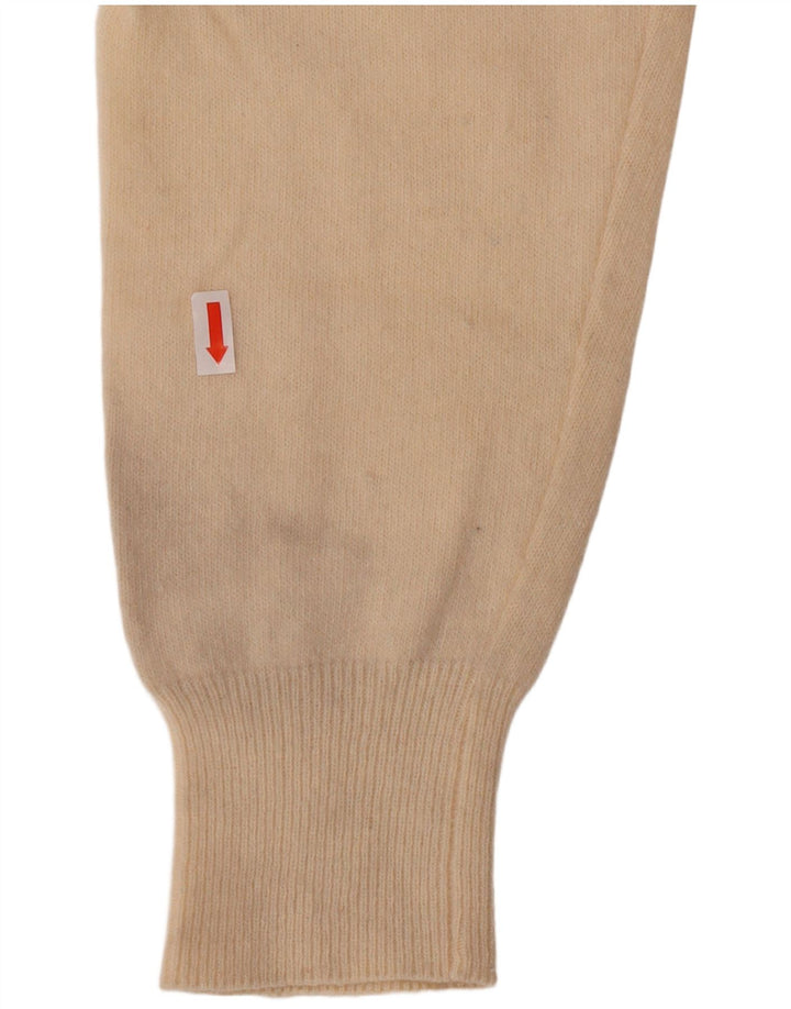 Kappa muški džemper s V-izrezom XL od bijele janjeće vune