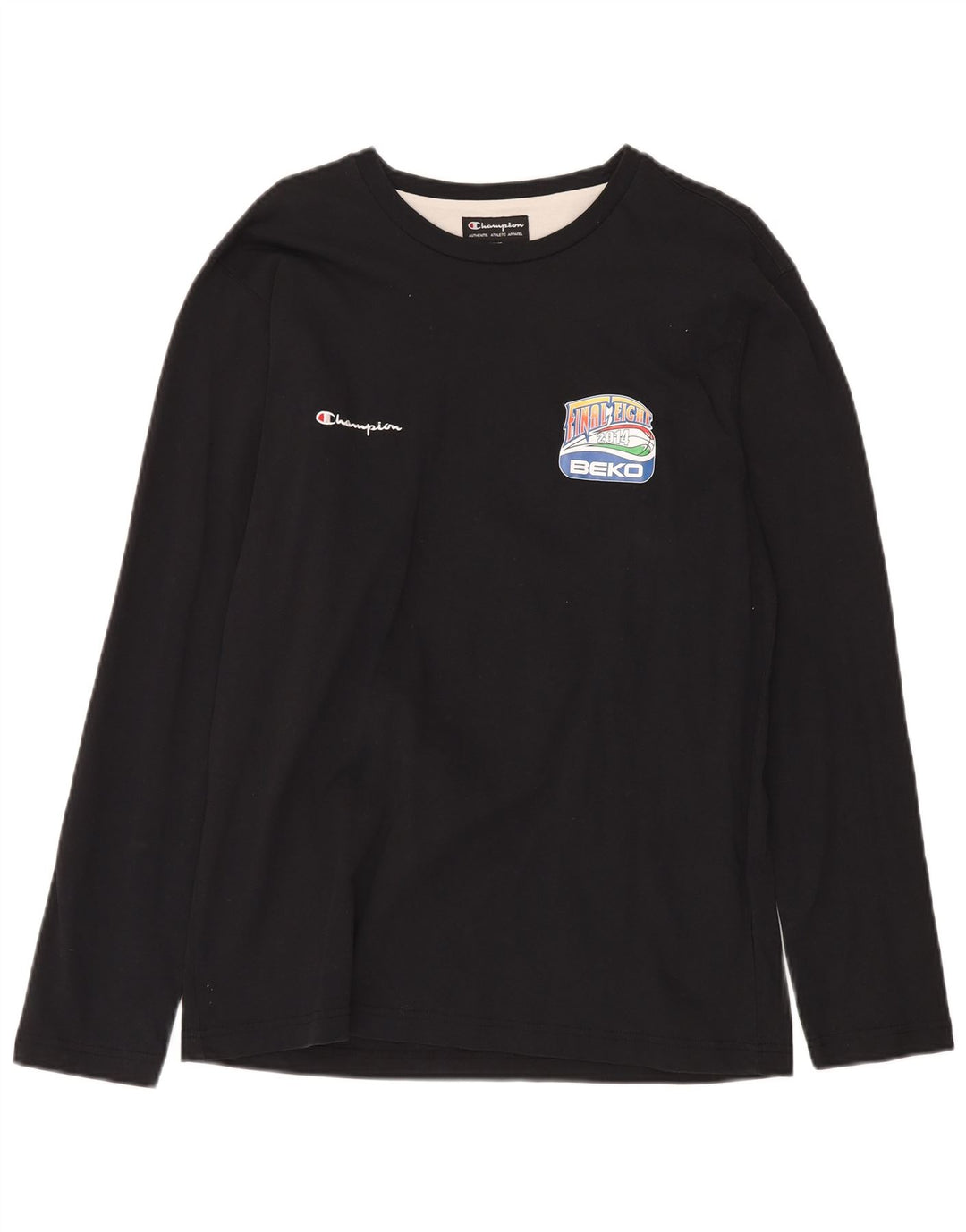 CHAMPION Muška majica dugih rukava s grafikama, veliki crni pamuk