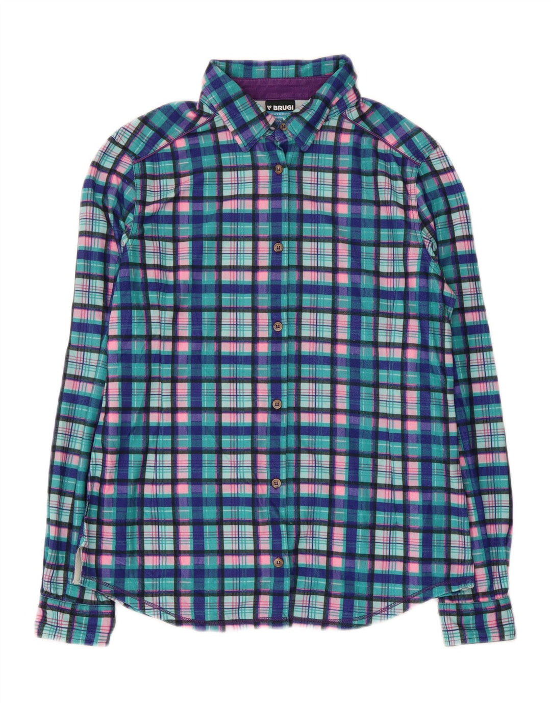 BRUGI ženska košulja od flanela UK 14 veliki plavi karo