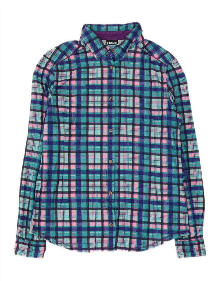 BRUGI ženska košulja od flanela UK 14 veliki plavi karo