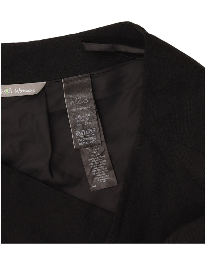 Marks & Spencer ženska pencil suknja UK 14 Large W32 crni poliester