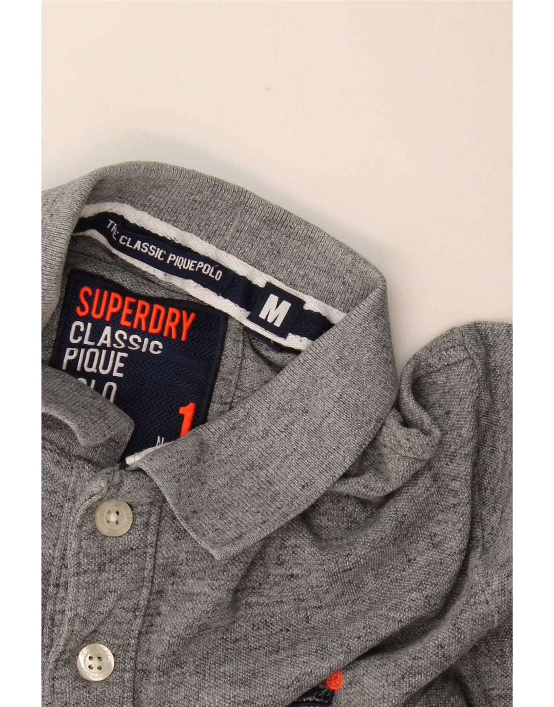 Superdry muška polo majica srednje siva s pjegama