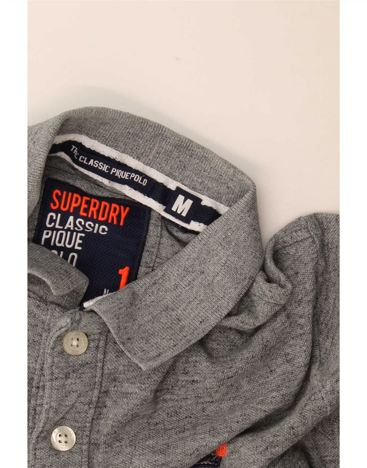 Superdry muška polo majica srednje siva s pjegama