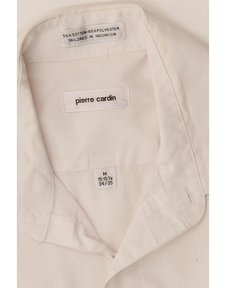 PIERRE CARDIN Mens Shirt Size 15/15 1/2 Medium White Cotton Vintage Pierre Cardin and Second-Hand Pierre Cardin from Messina Hembry 