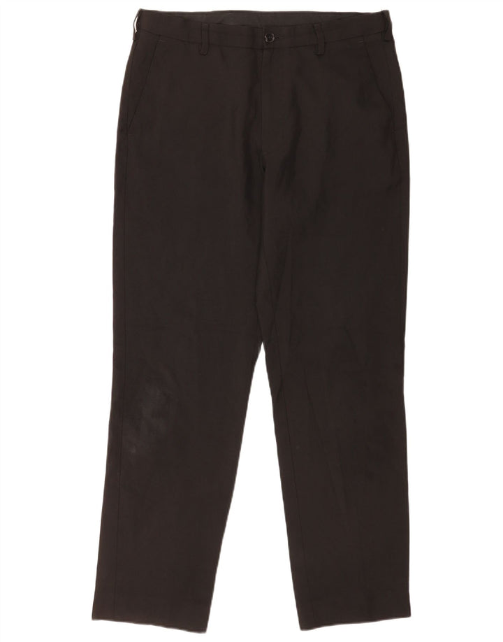 Marks & Spencer muške chino hlače standardnog kroja W32 L31 crni poliester