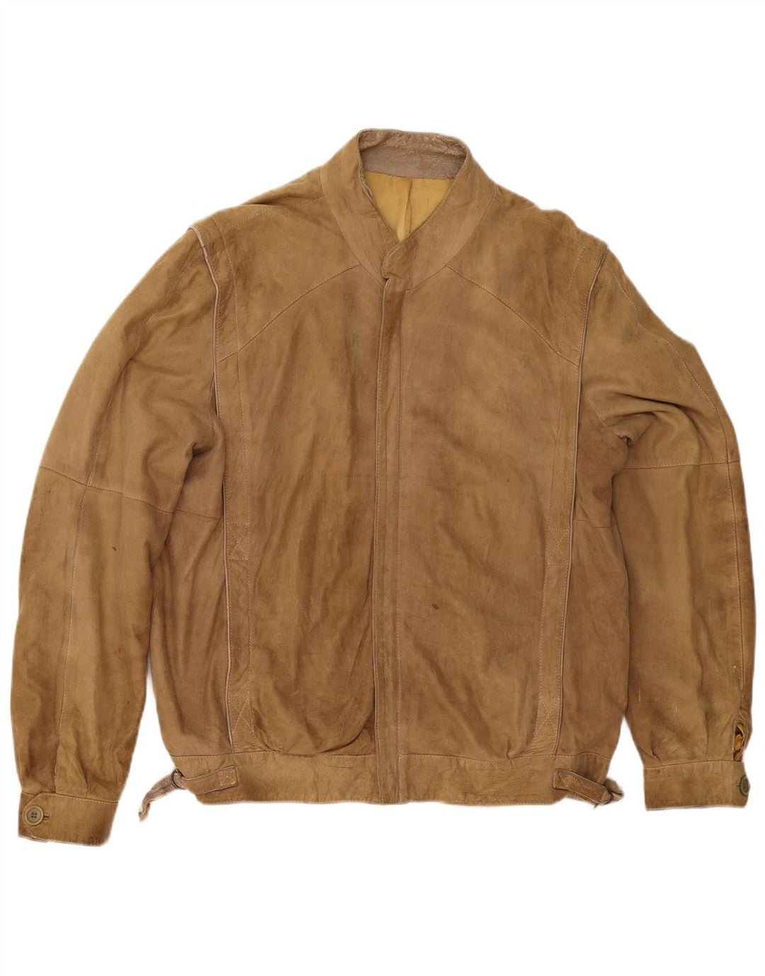 Vintage muška kožna jakna UK 40 Large Beige