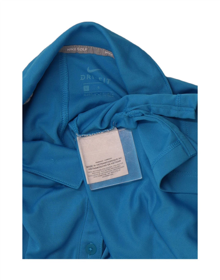 NIKE ženska polo majica Dri Fit UK 16 veliki plavi poliester