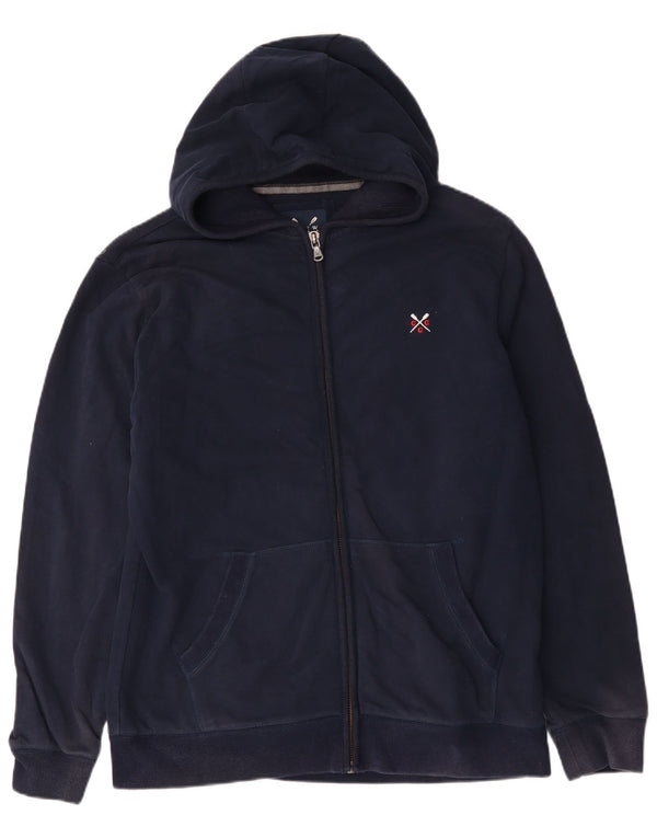 Crew Clothing Muški pulover s kapuljačom s patentnim zatvaračem XL tamnoplavi pamuk