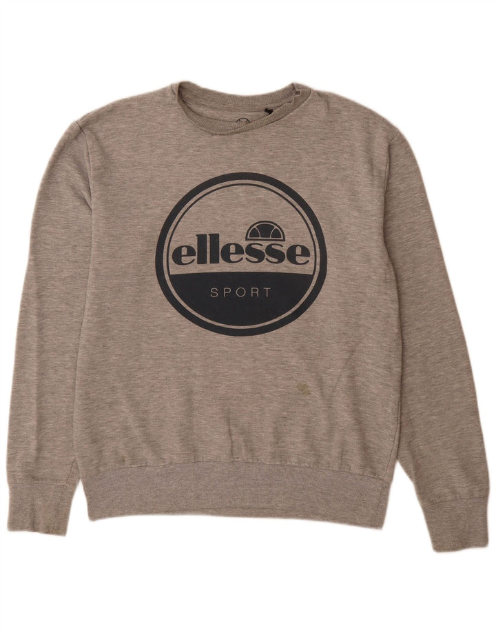 Ellesse muški džemper s grafičkim motivima, srednje sivi flekasti pamuk