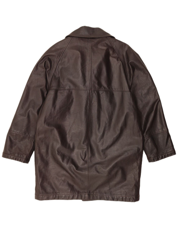 MABRUN ženski preveliki kožni kaput IT 50 XL smeđa koža