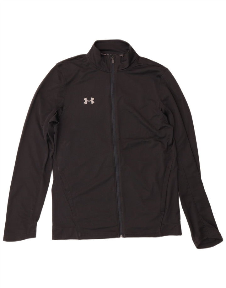 UNDER ARMOUR Mens Graphic Tracksuit Top Jacket Medium Black Polyester