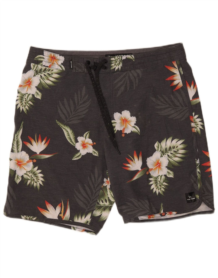 Rip Curl muške kratke kupaće hlače Mirage, veliki sivi cvjetni poliester