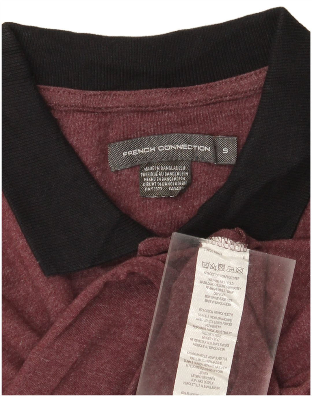 French Connection muška polo majica Mala bordo pamuk
