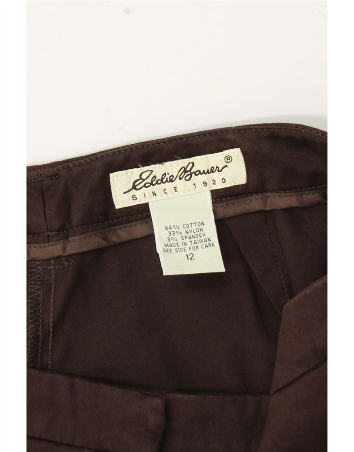EDDIE BAUER Ženske ravne chino hlače US 12 Large W32 L30 Smeđe