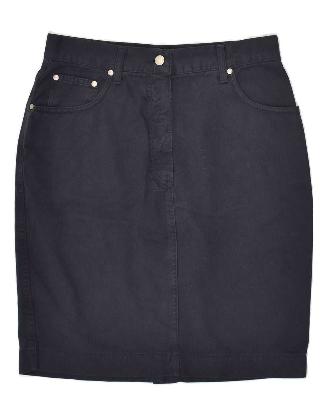BELFE & BELFE Womens Denim Skirt IT 46 Large W30 Navy Blue Cotton | Vintage Belfe & Belfe | Thrift | Second-Hand Belfe & Belfe | Used Clothing | Messina Hembry 