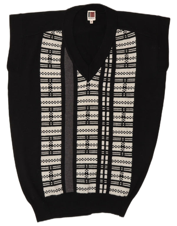 I'M ISOLA MARRAS Ženski dugi prsluk bez rukava UK 14 srednje crne pruge