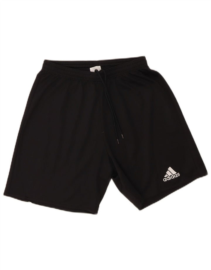 Sportske kratke hlače Adidas Climalite za dječake 9-10 godina male crne poliesterske