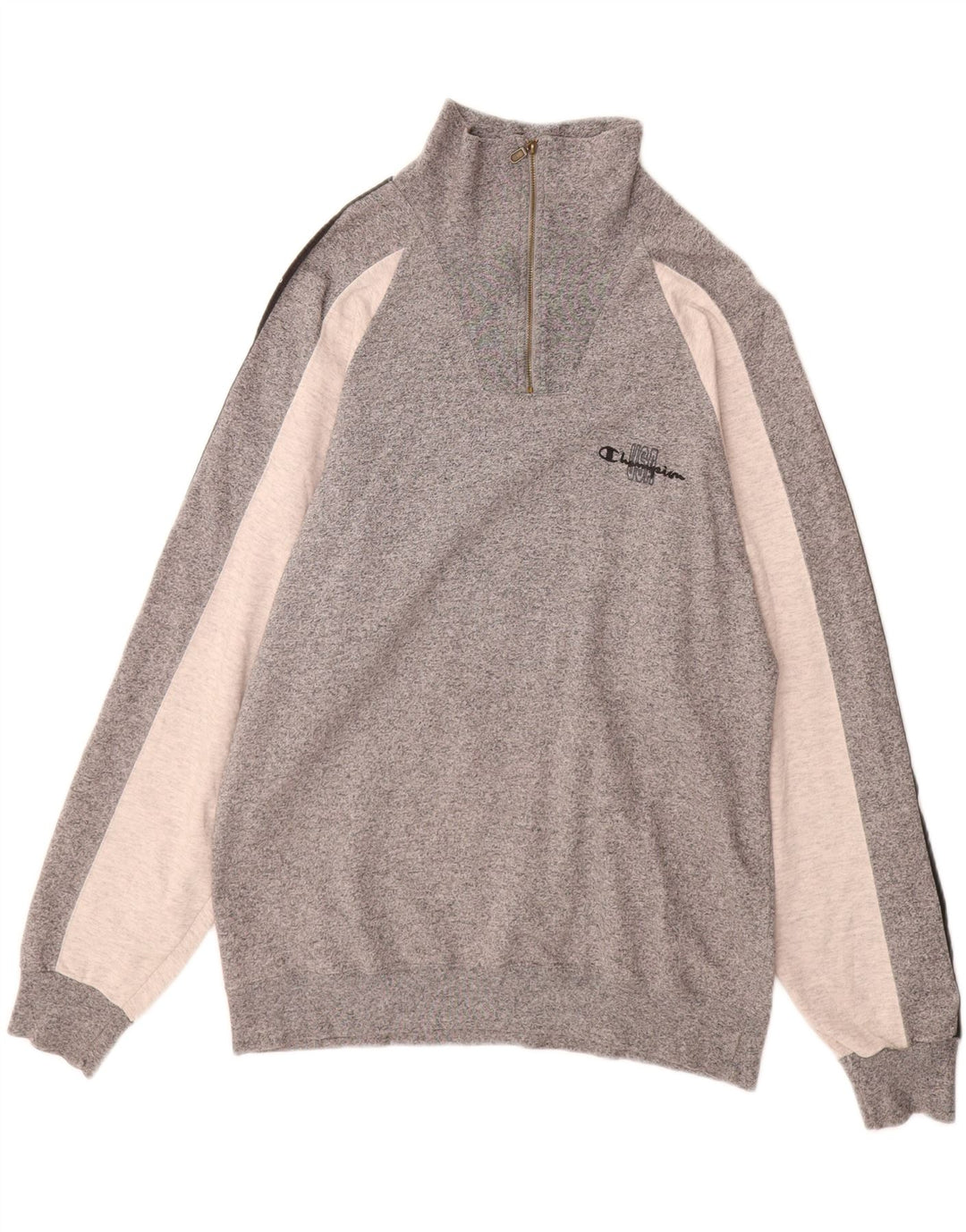 CHAMPION Muška majica s izrezom s patentnim zatvaračem, velika siva boja