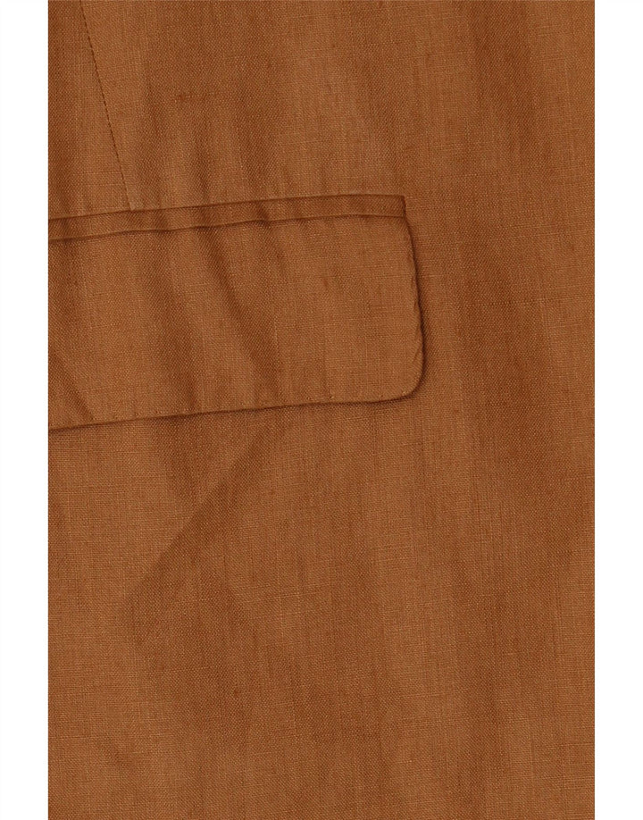Max Mara ženski sako sa 1 gumbom UK 14 Large Brown Lane