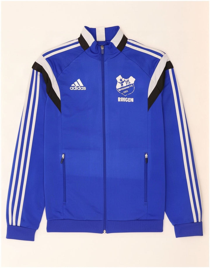 Adidas muška grafička trenirka, gornja jakna, poliester srednje plave boje