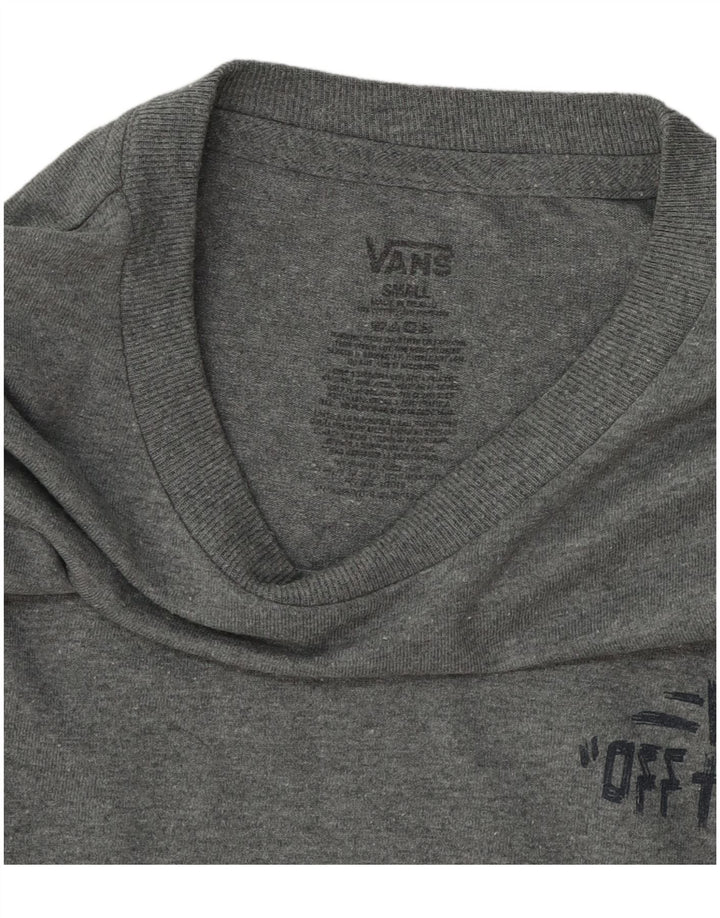 VANS Mens Graphic T-Shirt Top Small Grey Cotton