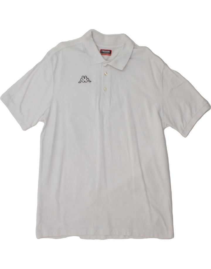 KAPPA Mens Polo Shirt 2XL White Cotton Vintage Kappa and Second-Hand Kappa from Messina Hembry 