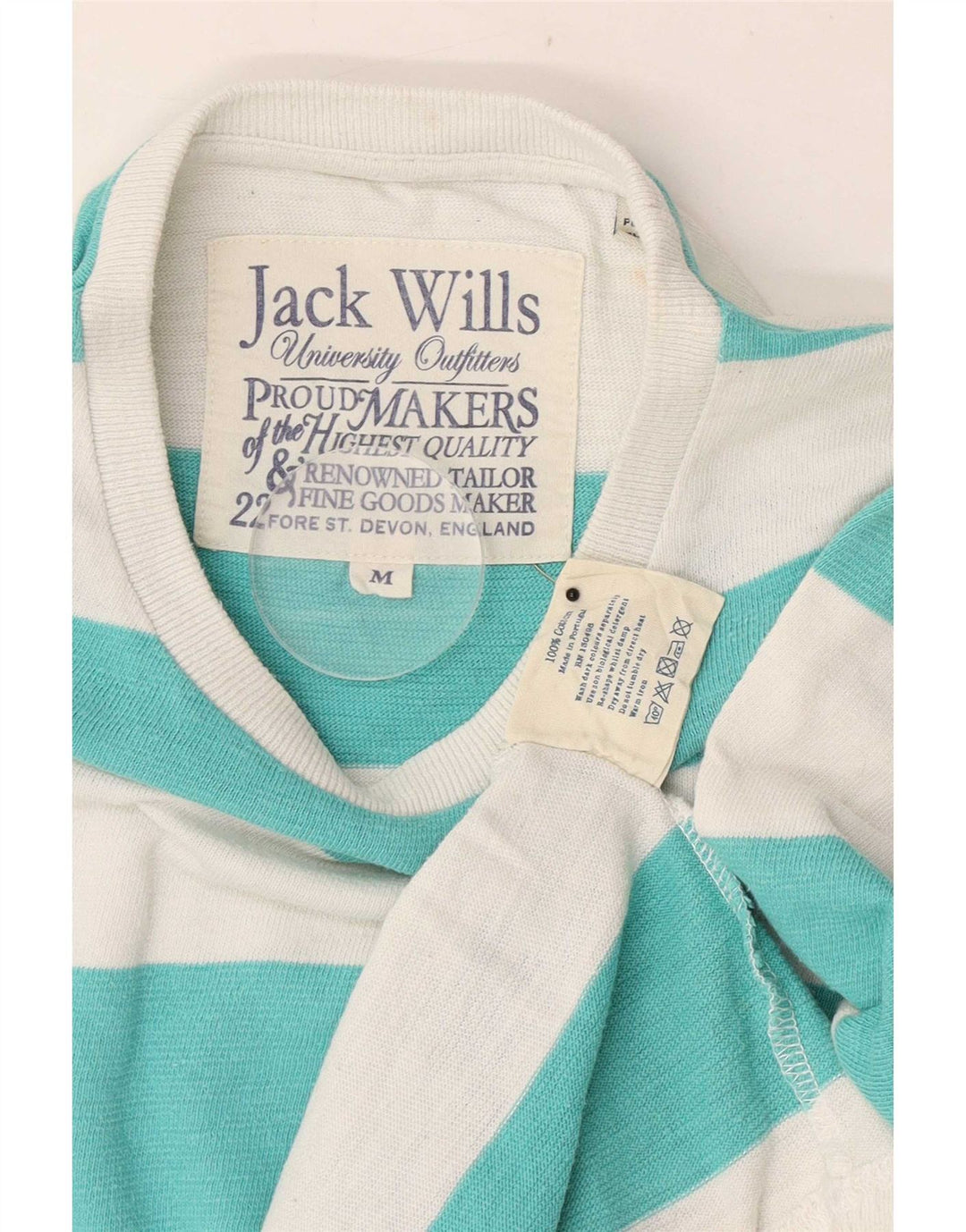 Jack Wills Muška majica kratkih rukava Srednji pamuk na zelene pruge