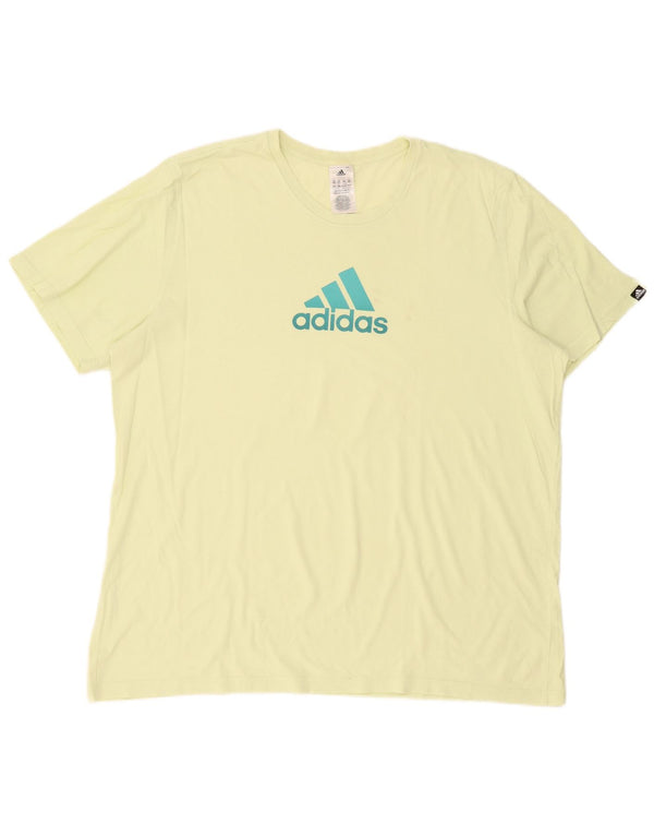 Adidas muška majica s grafičkim motivima 2XL žuti pamuk
