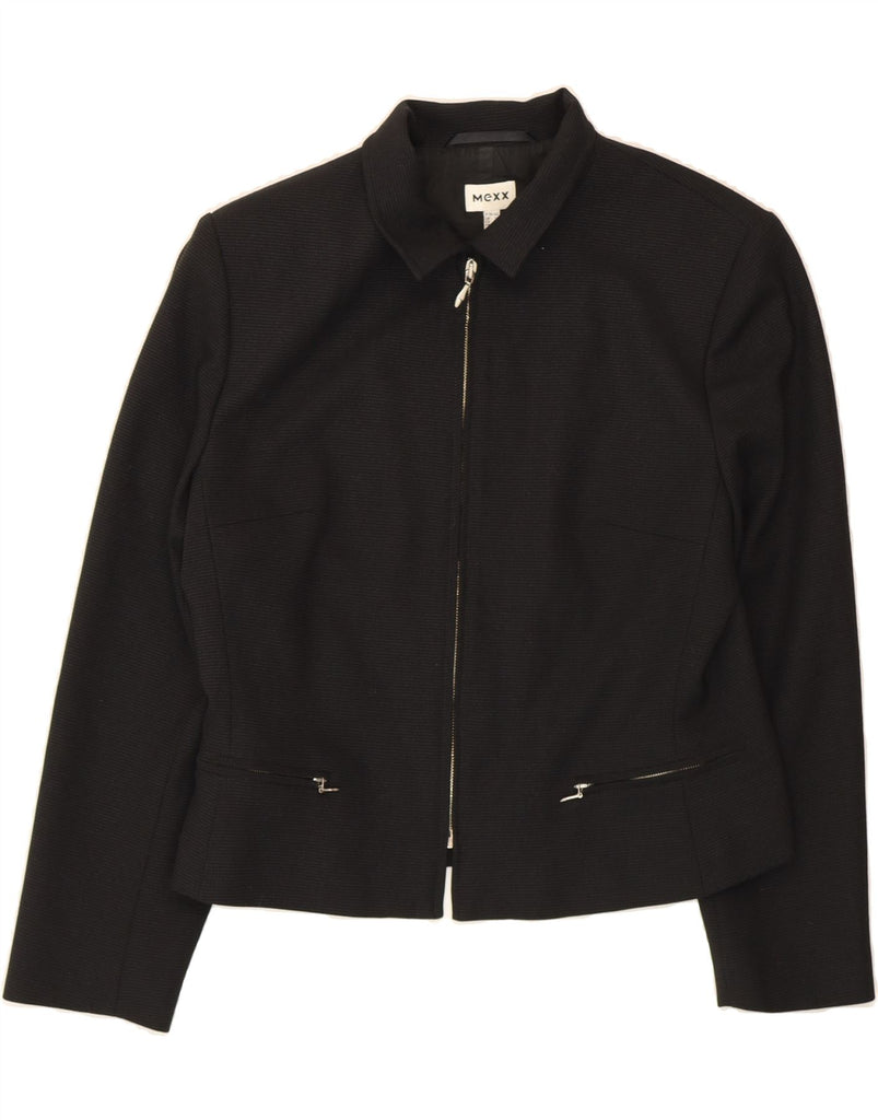 MEXX Womens Blazer Jacket UK 16 Large  Black Polyester Vintage Mexx and Second-Hand Mexx from Messina Hembry 