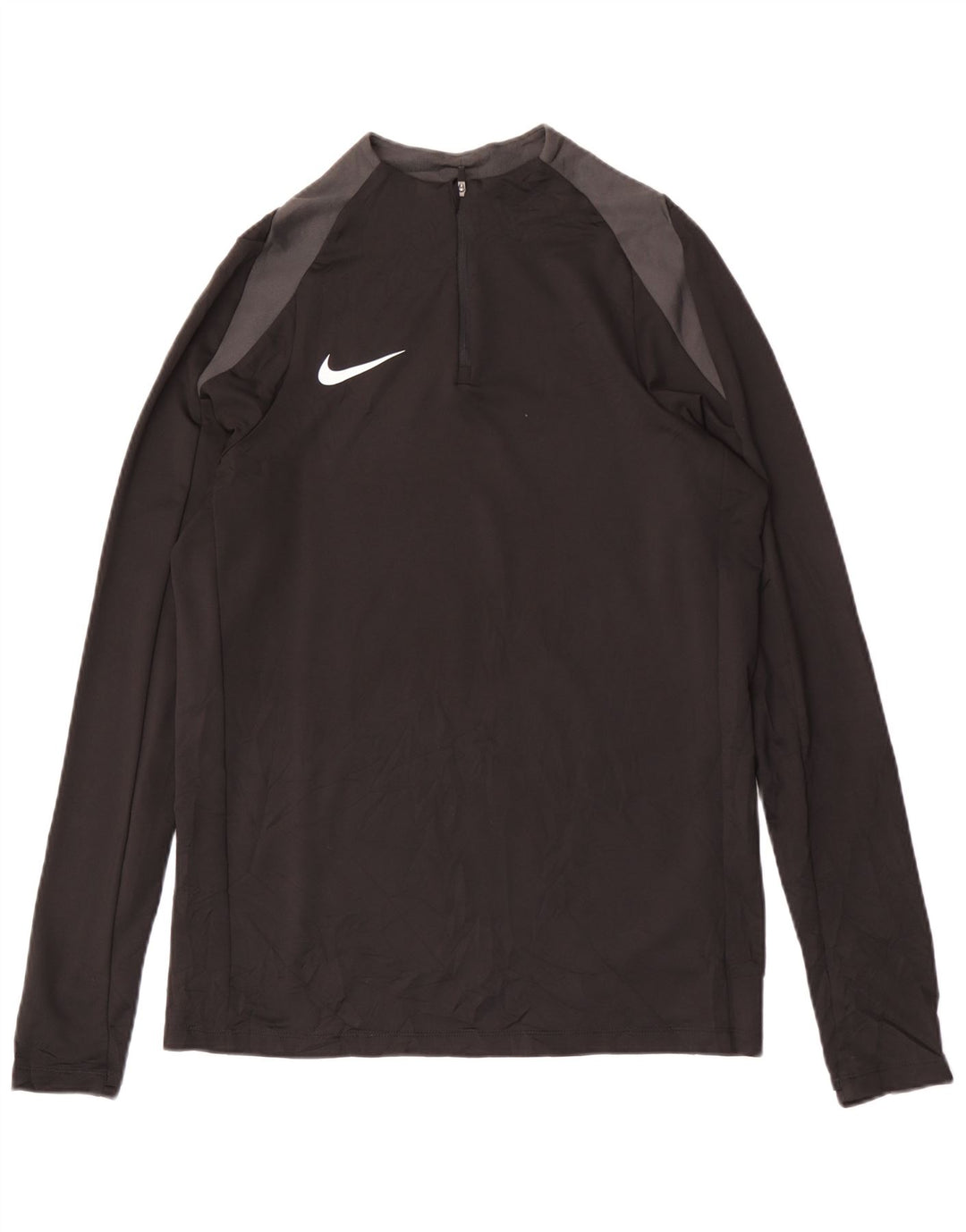 NIKE Muška pulover trenirka Dri Fit s patentnim izrezom Gornji dio srednje crne boje