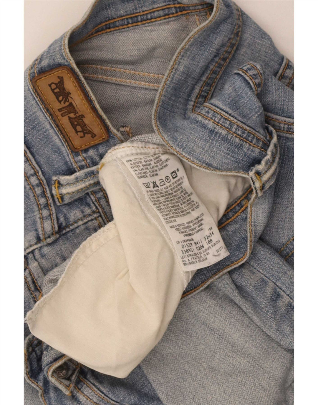 Levi's ženske lepršave traperice W32 L30 plavi pamuk