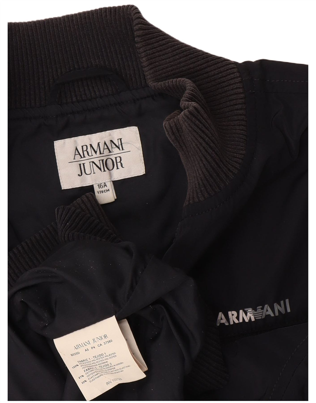 ARMANI JUNIOR Bomber jakna za dječake 15-16 godina tamnoplava poliester