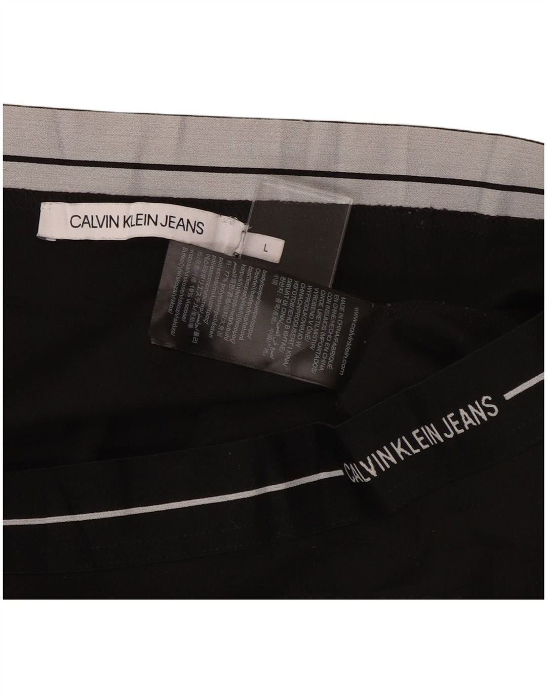 CALVIN KLEIN Ženska pencil suknja velika W32 crni poliester
