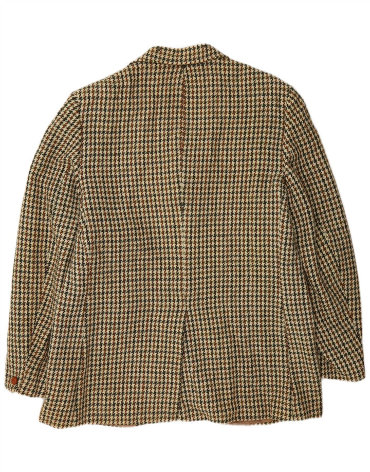 Harris Tweed muški dugi sako jakna UK 38 srednje zelene ptičje zube