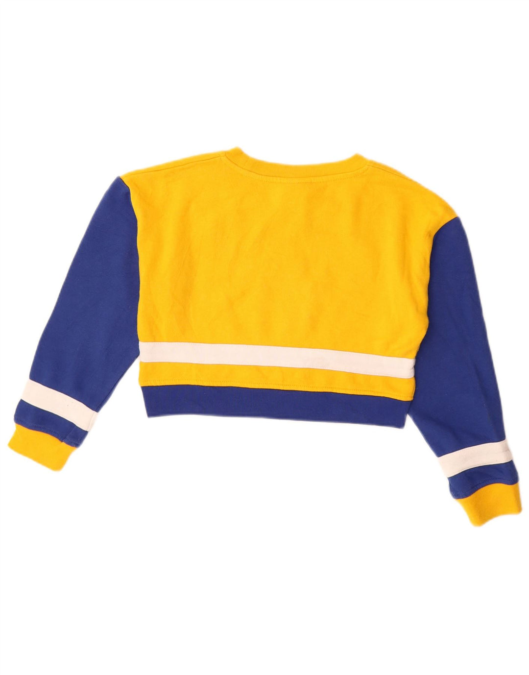 NHL Girls Crop Graphic Sweatshirt Džemper 7-8 Years Yellow Colourblock