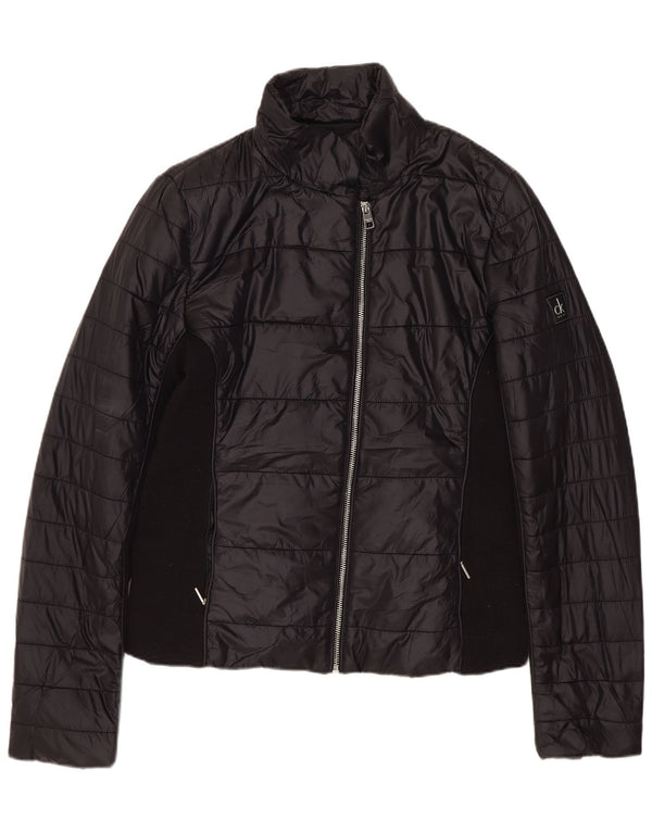 Calvin Klein Jeans ženska prevelika podstavljena jakna UK 10 Mala crna