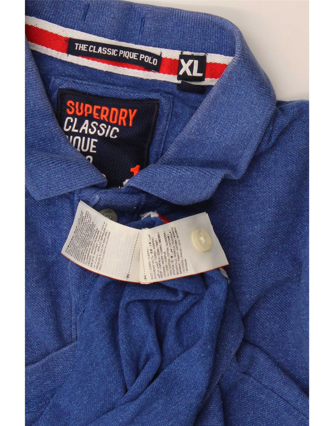 Superdry muška polo majica XL plavi pamuk
