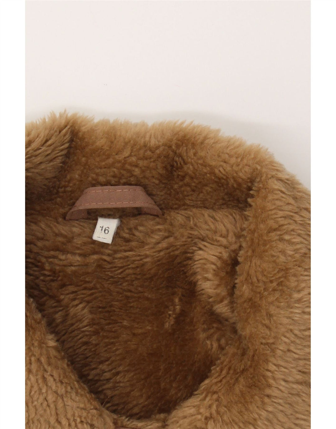 VINTAGE Womens Overcoat UK 16 Large Brown Polyester Vintage Vintage and Second-Hand Vintage from Messina Hembry 