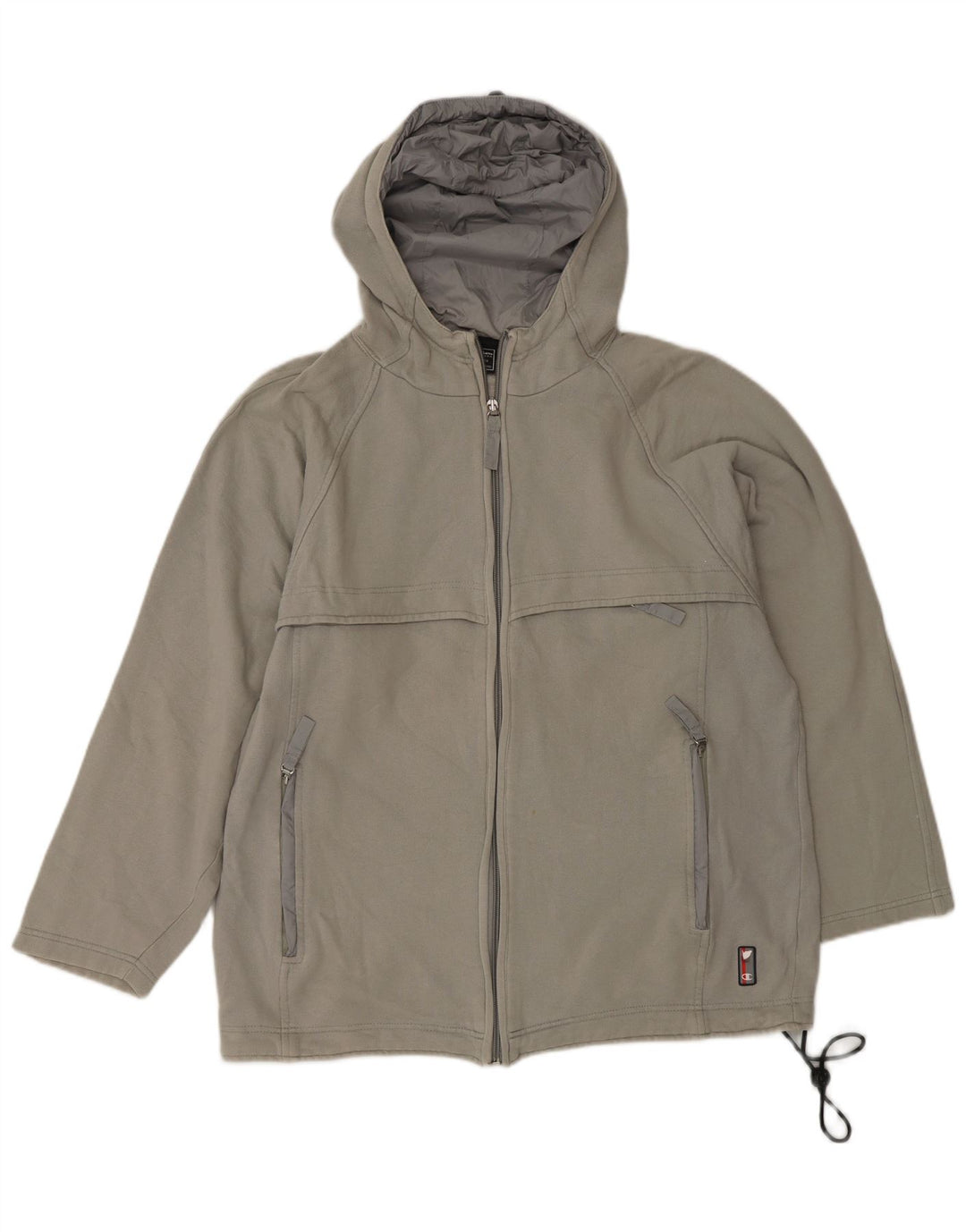 CHAMPION Muški pulover s kapuljačom s patentnim zatvaračem, srednje sivi pamuk