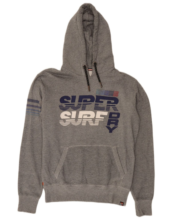 Superdry muška majica s kapuljačom s kapuljačom srednje sive boje s flekama