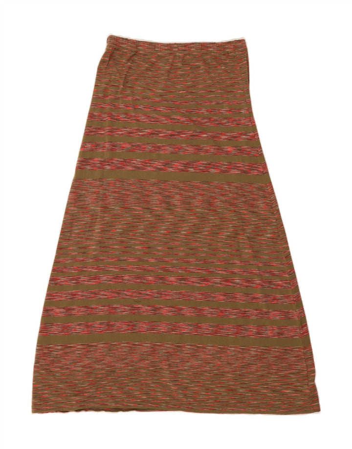 MICHAEL KORS Womens Maxi Skirt Medium W30  Khaki Striped Polyester Vintage Michael Kors and Second-Hand Michael Kors from Messina Hembry 