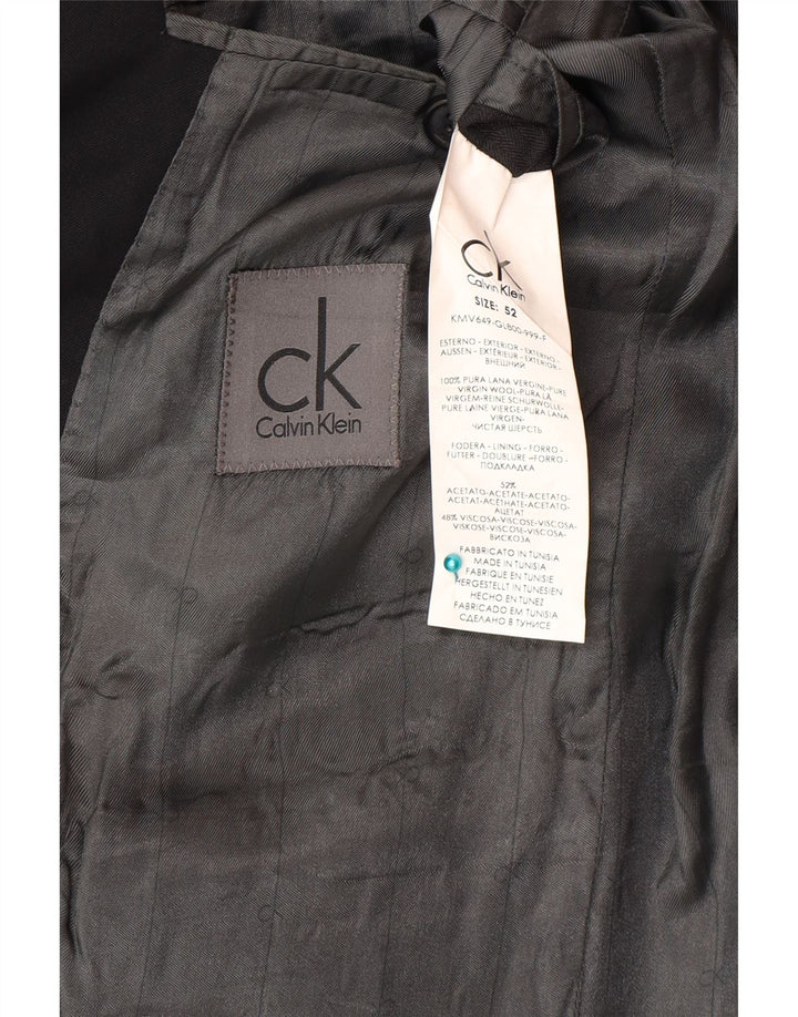 Calvin Klein muški sako sa 2 gumba IT 52 XL od djevičanske crne vune