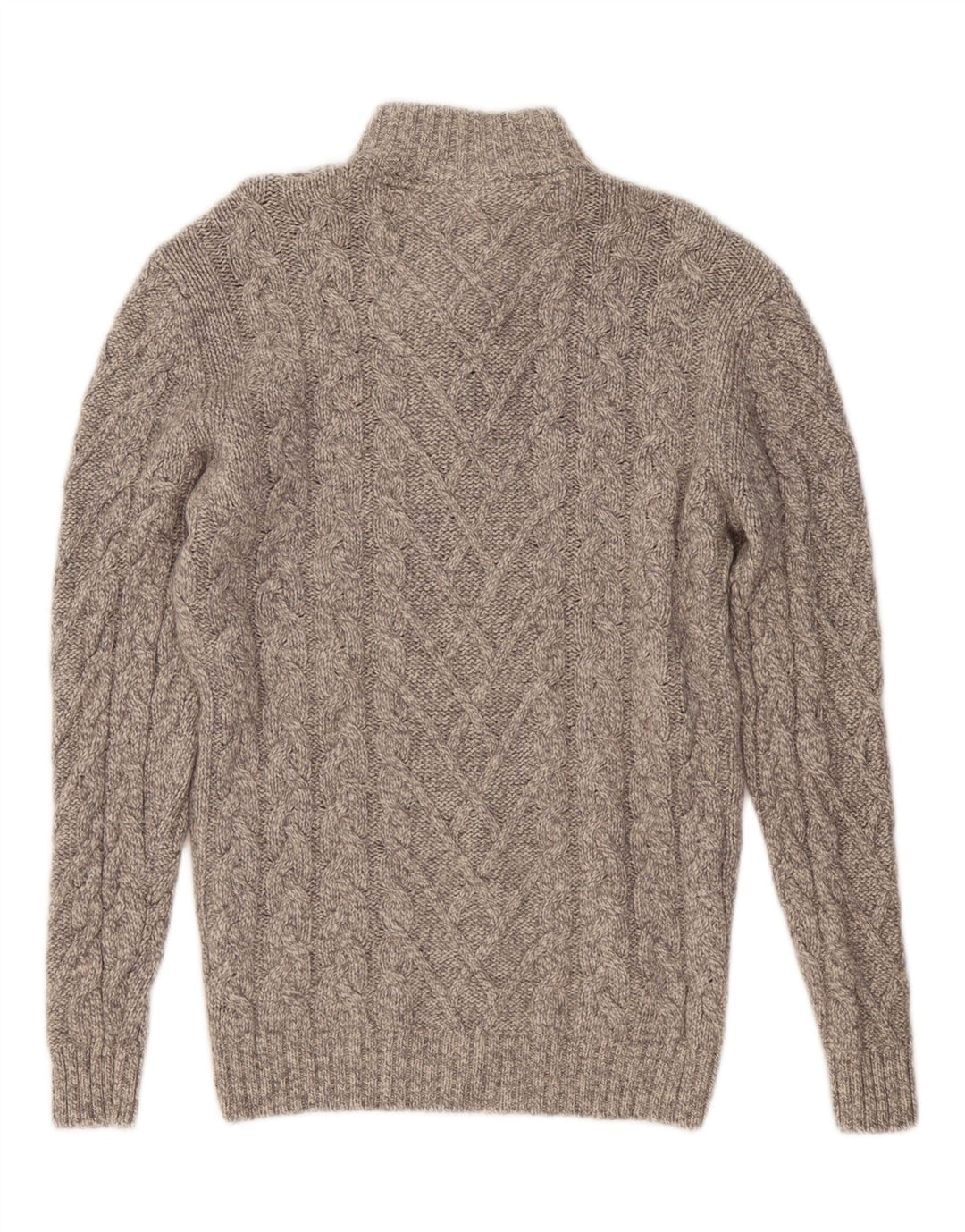 WESTBURY Muški džemper s dugmadima i ovratnikom srednje sive vune