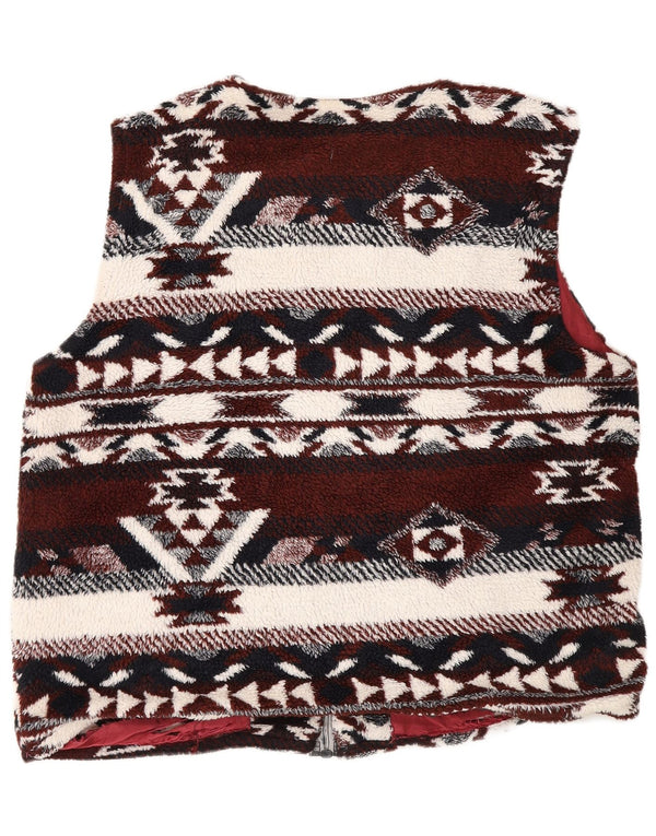 Vintage ženska šerpa majica UK 14 velikih raznobojnih geometrijskih Aztec