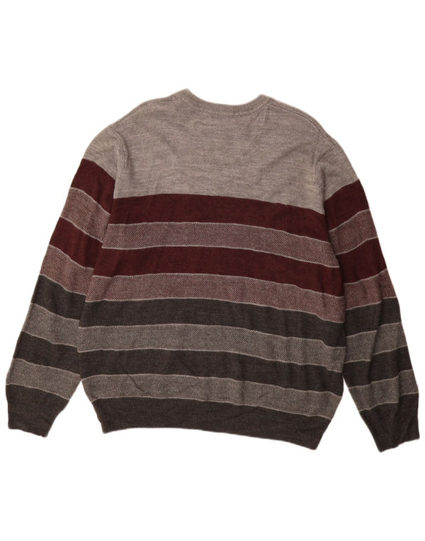 Dockers muški pulover s okruglim izrezom XL raznobojni prugasti akril