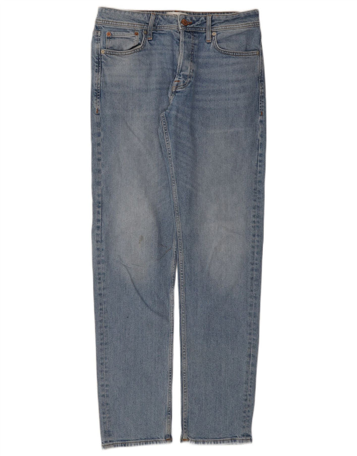 Jack & Jones muške ravne traperice W31 L34 plavi pamuk