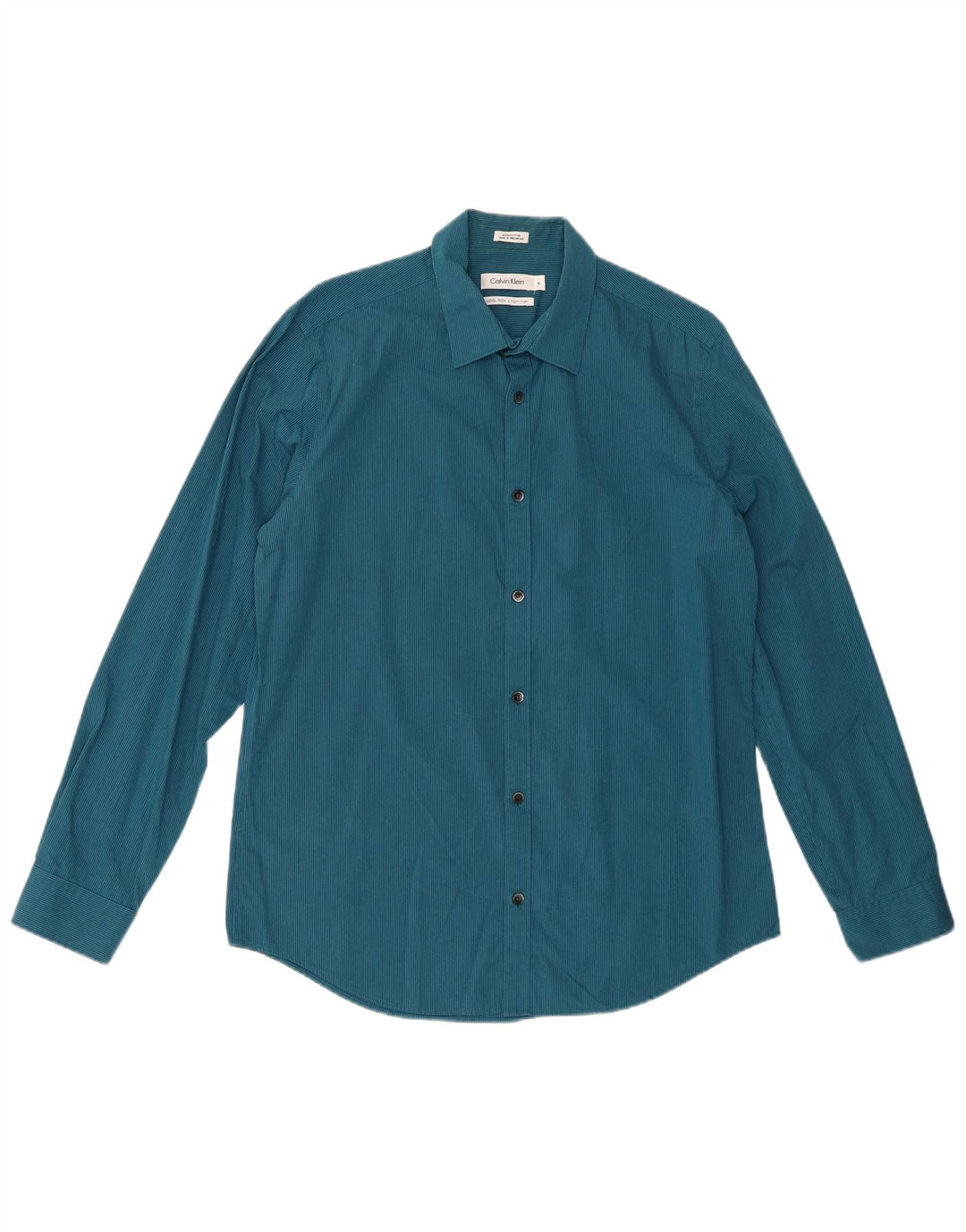 CALVIN KLEIN Muška košulja srednje plave pruge, pamuk