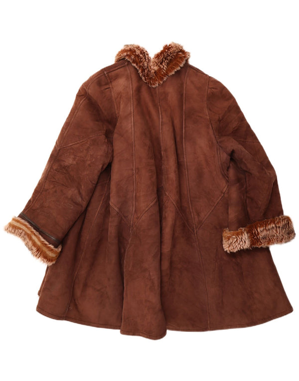 Vintage ženski kaput od šišmiša UK 18 XL smeđi