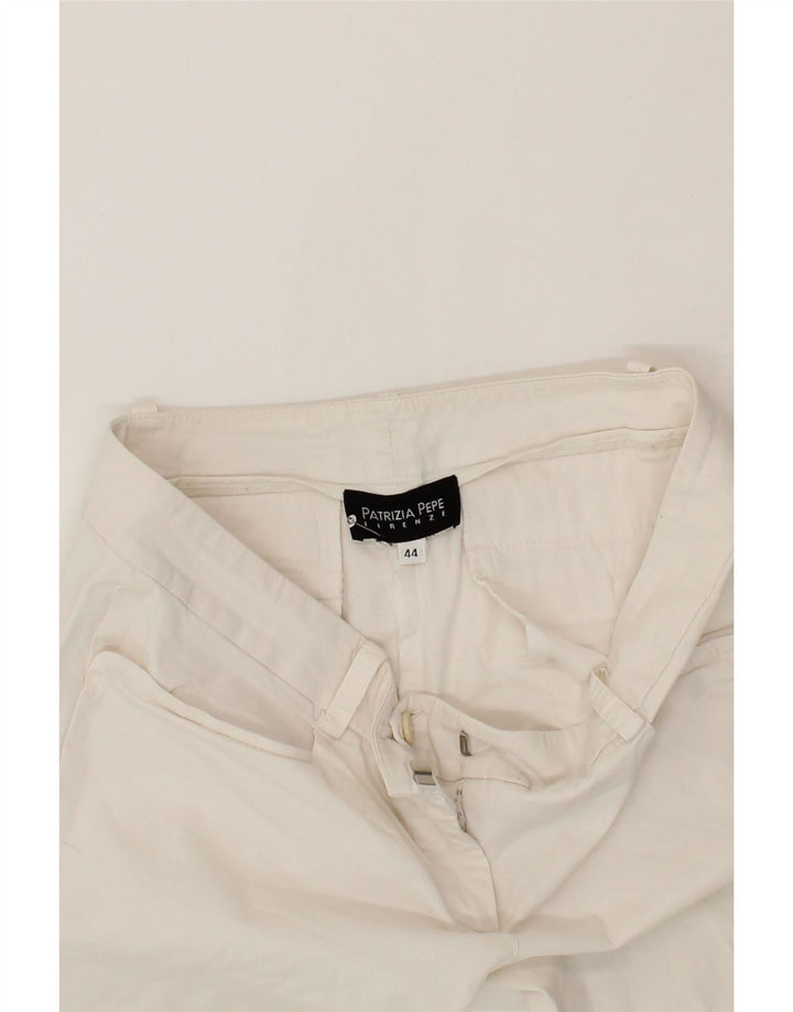 PATRIZIA PEPE Womens Firenze Bermuda Shorts IT 44 Medium W30  White Vintage Patrizia Pepe and Second-Hand Patrizia Pepe from Messina Hembry 
