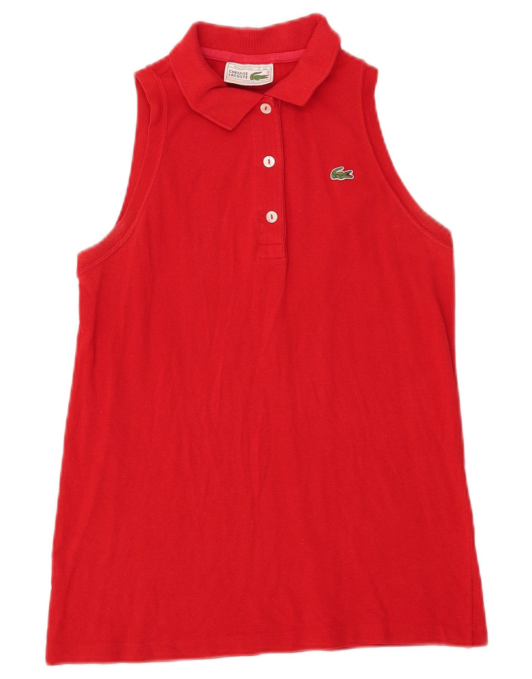 Lacoste ženska polo majica bez rukava, veličina 40 srednje crvene boje